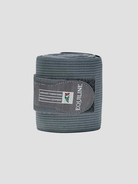 Bandaże treningowe elastyczno-polarowe Equiline - szare