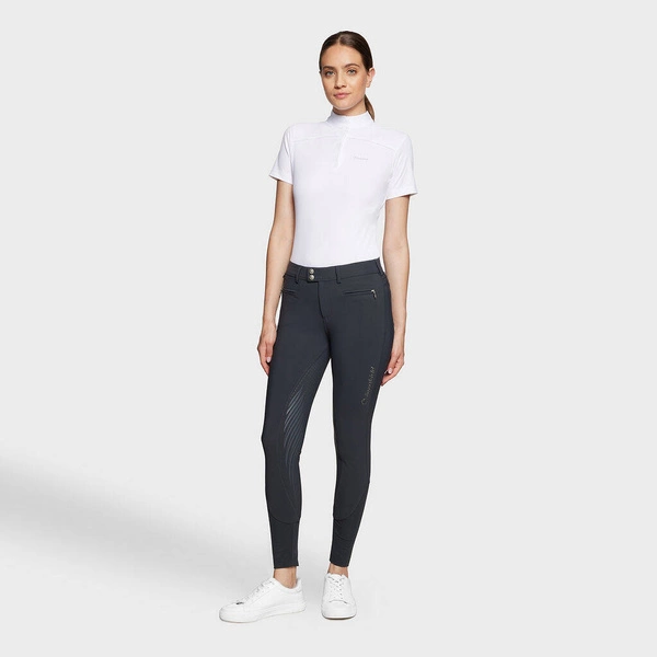 Damskie bryczesy Samshield Diane z pełnym lejem - antracytowe