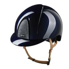 Kask KEP Smart NOVA Polish Star Sliver - granatowy z brązowymi paskami