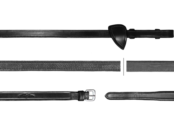 Skórzano-gumowe wodze 1/2" Dy'on Hunter New English