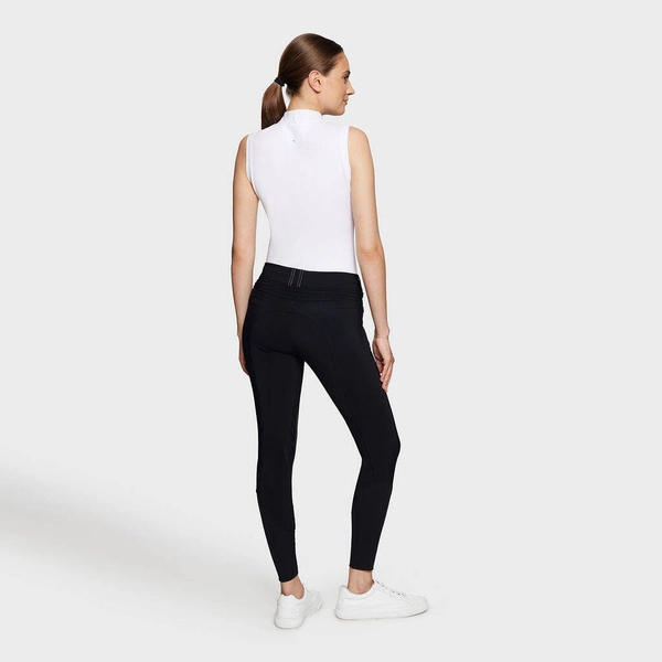 Damskie bryczesy Samshield Chloe z kolanowym lejem - czarne