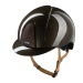 Kask KEP Smart NOVA Polish Star Brown - brązowy z beżowymi paskami