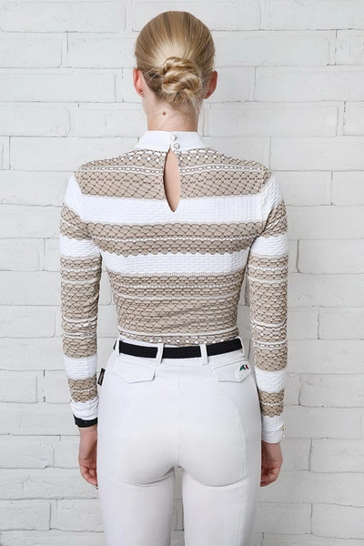 Koszula konkursowa Fleur de Lys Equestrian Chamomile - kremowa