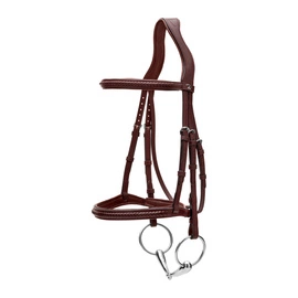 Ogłowie Dy'on New English Plaited bez skośnika - brązowe