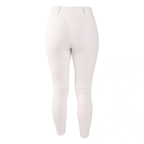 Damskie legginsy Kentucky Classic z kolanowym lejem - białe