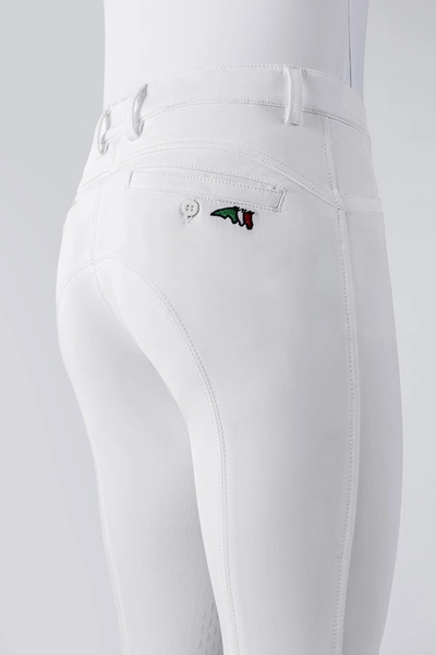 Chłopięce bryczesy Equiline Jhoank - białe