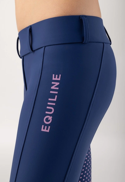 Dziecięce legginsy z wysokim stanem Equiline Cunix - granat/różowy
