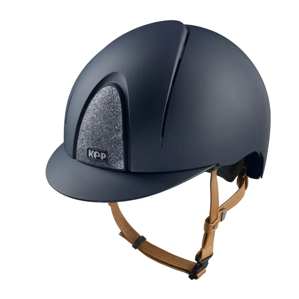 Kask KEP Smart NOVA Textile Star Silver - granatowy z brązowymi paskami