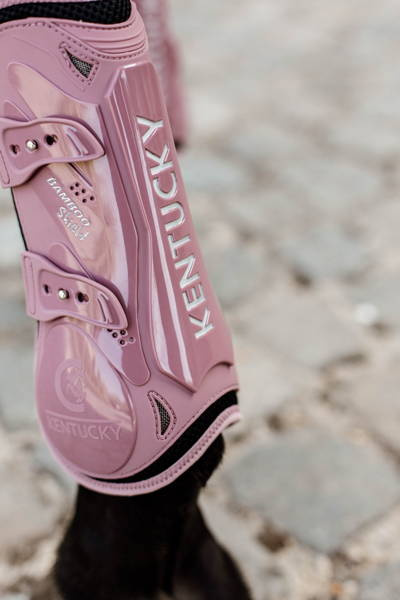 Kentucky Bamboo Tendon Boots Elastic na przednie nogi - różowe