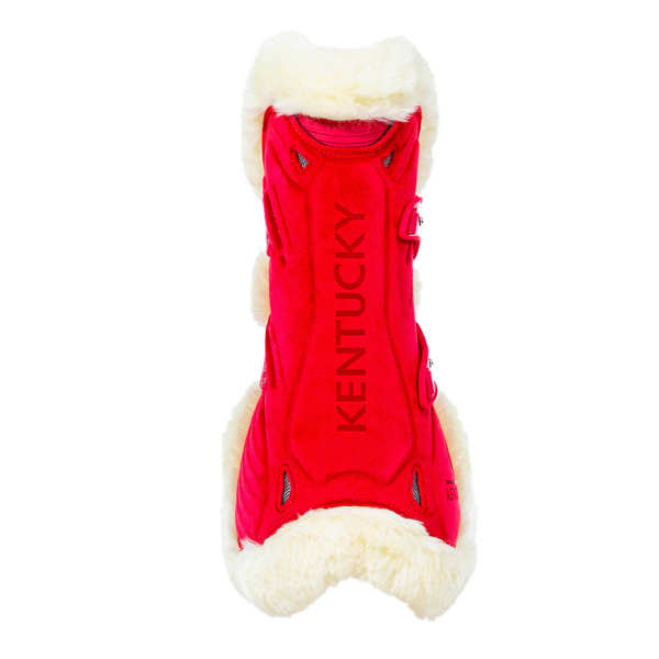 Kentucky Ochraniacze Bamboo Vegan Sheepskin Tendon Boots Elastic Velvet na przednie nogi - czerwone