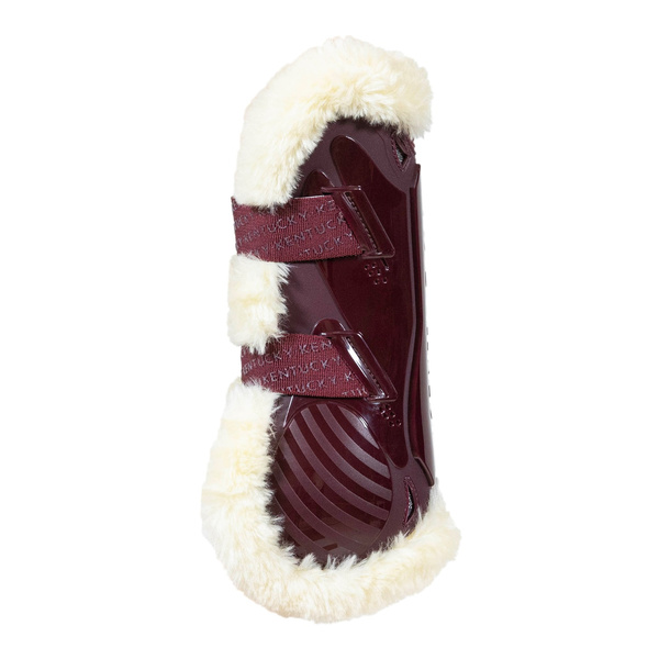 Kentucky Bamboo Vegan Sheepskin Tendon Boots Elastic na przednie nogi - bordowe