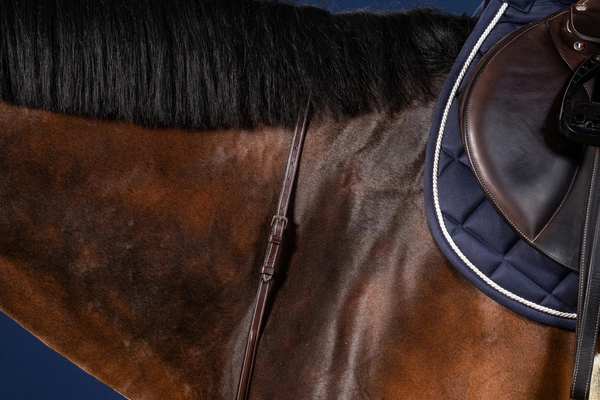 Klasyczny skórzany wytok Dy'on US Jumping - czarny