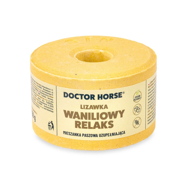 Doctor Horse - lizawka dla koni - Waniliowy Relaks – Wanilia + Banan 750g
