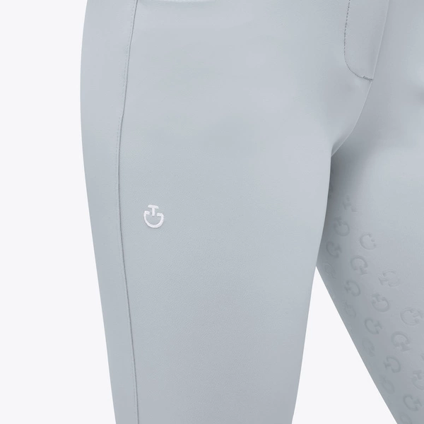 Bryczesy American Full Grip z wysokim stanem Cavalleria Toscana - błękitne