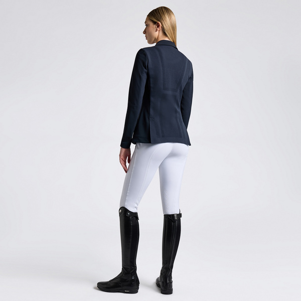 Damski frak Cavalleria Toscana Revo Perforated Light Tech Knit Zip Riding GGD040 - granatowy