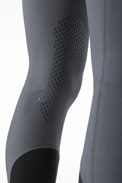 Męskie bryczesy Equiline Willow lej kolanowy X-Grip - szare