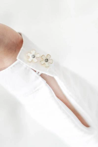 Koszula konkursowa Fleur de Lys Equestrian Violet - biała