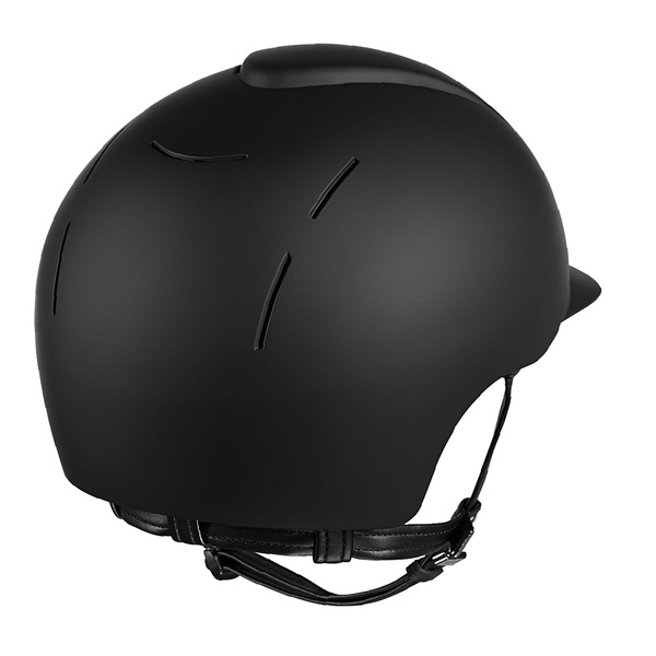 Kask KEP Smart Matt - czarny z czarnymi paskami