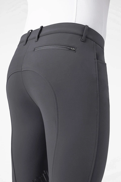 Męskie bryczesy Equiline Bartek z lejem kolanowym BX-TECH - szare
