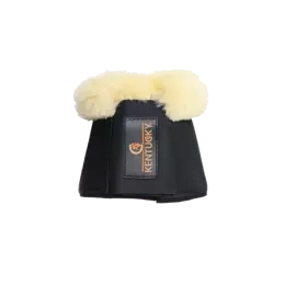 Kentucky kalosze Solimbra z naturalnym futrem - czarne