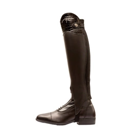 Czapsy  Exel Half Chaps Dy'on - czarne z lakierowaną krokodylą skórą