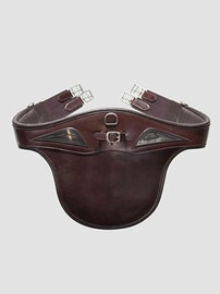 Anatomiczny popręg z fartuchem BJ110 Equiline - brązowy