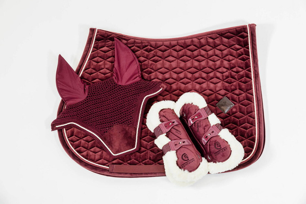 Kentucky Ochraniacze Bamboo Vegan Sheepskin Tendon Boots Elastic Velvet na przednie nogi - bordo