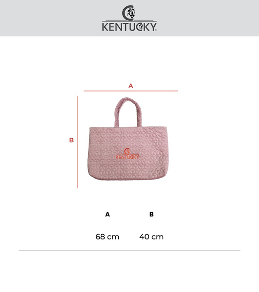 Kentucky torba Velvet Logo - pudrowy róż