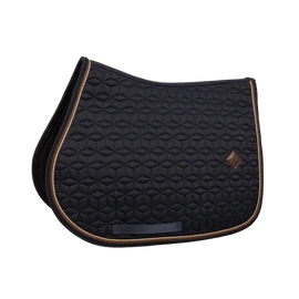 Kentucky czaprak Classic Custom - granatowy z brązowo-beżowym sznureczkiem