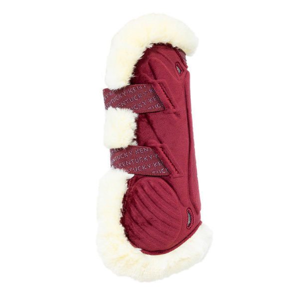 Kentucky Ochraniacze Bamboo Vegan Sheepskin Tendon Boots Elastic Velvet na przednie nogi - bordo