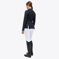 Damski frak Cavalleria Toscana Revo Perforated Light Tech Knit Zip Riding GGD040 - czarny