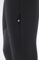 Damskie bryczesy Equiline Ash z kolanowym lejem X-Grip - czarne