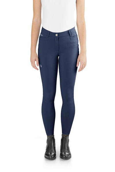 Damskie bryczesy Ego7 EJ z kolanowym lejem - jasny granat steel blue