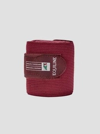 Bandaże treningowe elastyczno-polarowe Equiline - bordowe