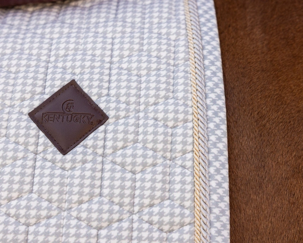 Kentucky czaprak Velvet Printing - szary/biały