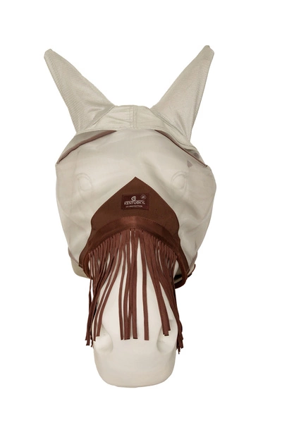 Kentucky maska na owady z frędzlami na nos - srebrna