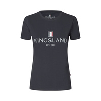Damska koszulka treningowa Kingsland Classic Ladies Logo T-shirt - granatowa