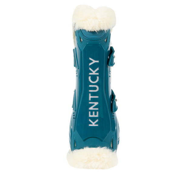 Kentucky Bamboo Vegan Sheepskin Tendon Boots Elastic na przednie nogi - szmaragdowe