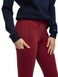 Ocieplane legginsy Tommy Hilfiger Vermont - burgundowe