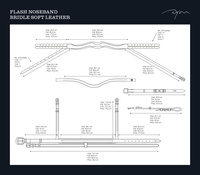 Ogłowie Dy'on New English Flash Noseband Bridle - Soft Collection - brązowe