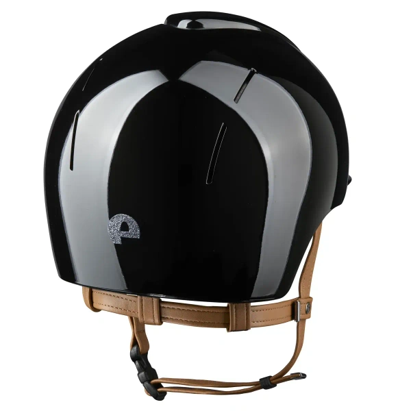 Kask KEP Smart NOVA Polish Star Sliver - czarny z brązowymi paskami