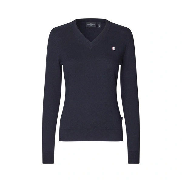DamskI sweterek Kingsland Classic Ladies V-Neck pullover - granatowy