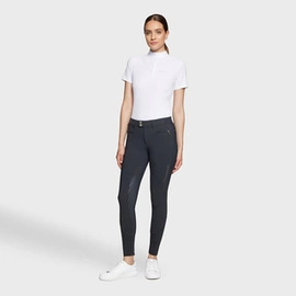 Damskie bryczesy Samshield Diane z pełnym lejem - antracytowe