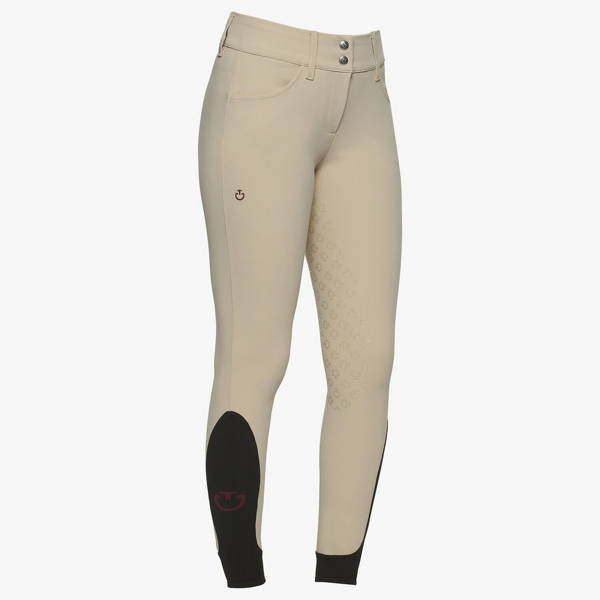 Bryczesy American Full Grip z wysokim stanem Cavalleria Toscana - beżowe