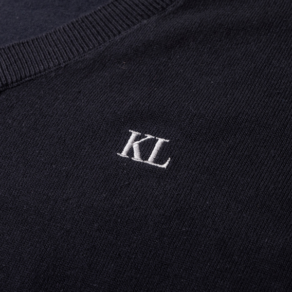 DamskI sweterek Kingsland Classic Knitted V-Neck - granatowy