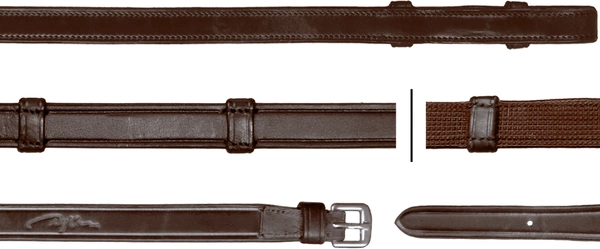 Parciane wodze 5/8" Dy'on Dressage z 7 stoperami