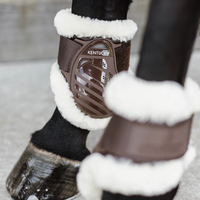 Kentucky Vegan Sheepskin Young Horse Fetlock na zadnie nogi - brązowe