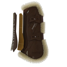 Kentucky Bamboo Vegan Sheepskin Tendon Boots Elastic na przednie nogi - brązowe