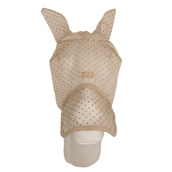  Kentucky Fly Mask Heart - maska na owady - beżowa