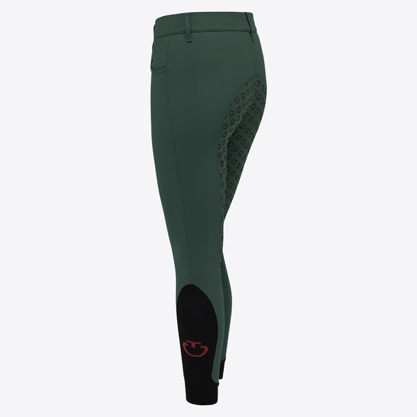 Bryczesy American Full Grip z wysokim stanem Cavalleria Toscana - zielone